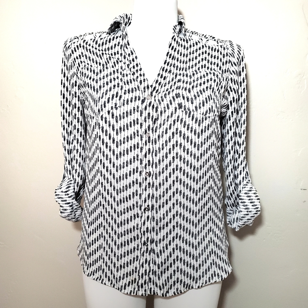 Candies Long Sleeve Button Down Blouse